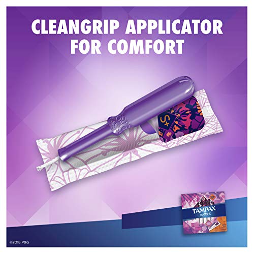 Tampax Radiant Tampons, Super Plus Absorbency, Unscented, 14 Count (Packaging...