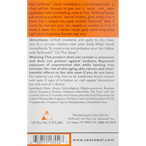 Tan Towel Self Tan Towelette Classic 10 Count