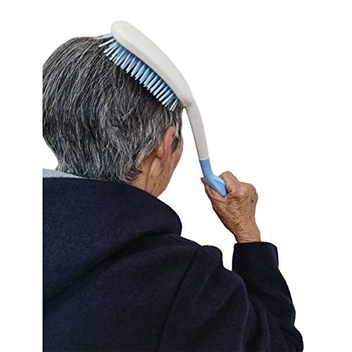 TANDC Long Handle Reach Handled Comb Brush Set for Elderly Limited Dexterity ...