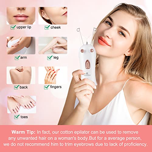 Tangibay Mermaid Threading Hair Removal - Rechargeable Facial Hair Threader M...