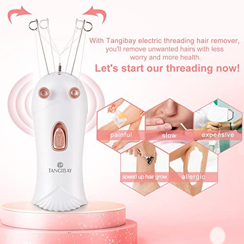 Tangibay Mermaid Threading Hair Removal - Rechargeable Facial Hair Threader M...
