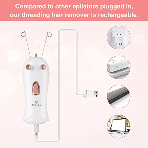 Tangibay Mermaid Threading Hair Removal - Rechargeable Facial Hair Threader M...