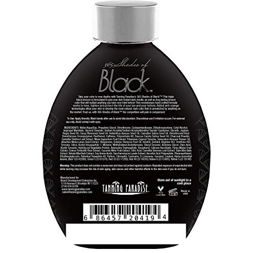 Tanning Paradise 365 Shades of Black, Triple Black Bronzing | Skin Detoxifier...