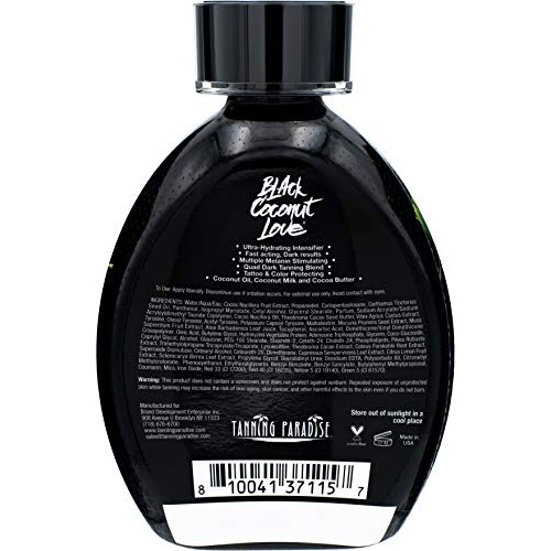 Tanning Paradise Black Coconut Love Tanning Lotion | Coconut Oil | Age-Defyin...
