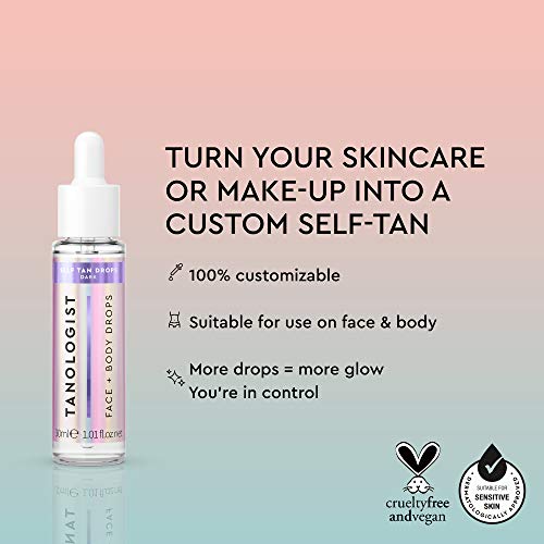 Tanologist Face and Body Drops - Illuminating Self-Tan Drops, 30ml - Cruelty ...