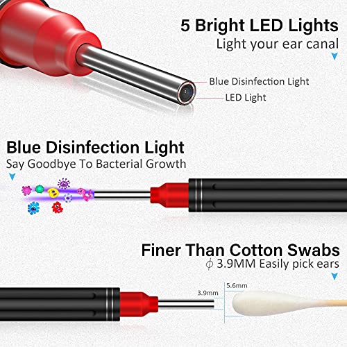 Ear Wax Removal Ear Cleaner Ear Wax Candles with 1080P FHD Camera Earwax Remo...