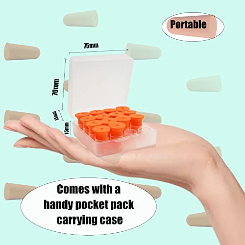 targeal 16PCS Earplugs,Noise Cancelling Earplugs with Portable PVC Case, High...