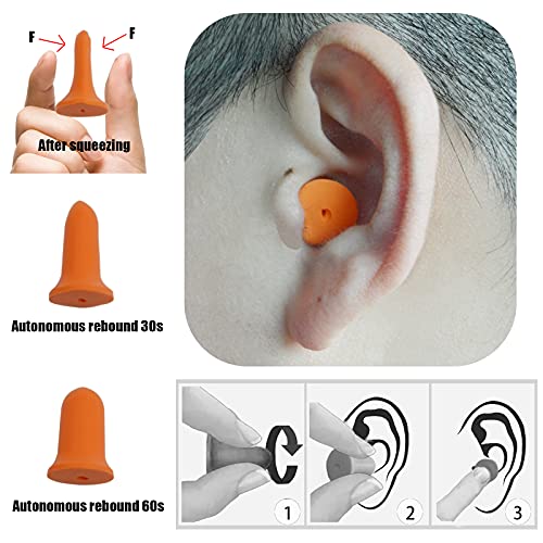 targeal 16PCS Earplugs,Noise Cancelling Earplugs with Portable PVC Case, High...