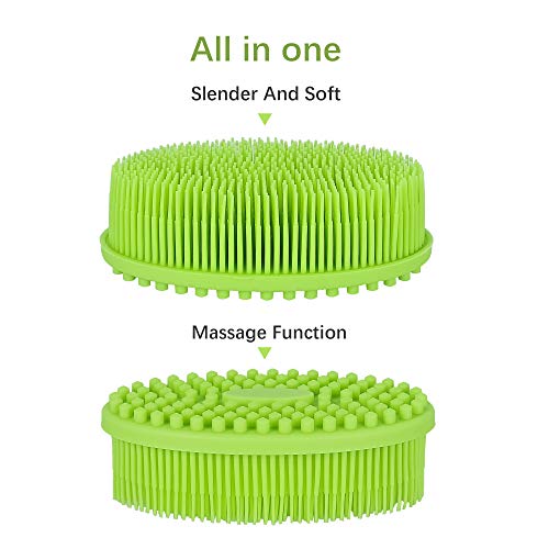 Silicone Body Scrubber, 3pcs Soft Exfoliating Body Brush, Shower Bath Loofah ...