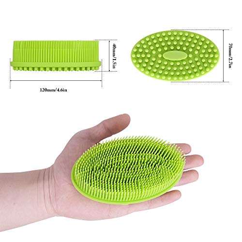Silicone Body Scrubber, 3pcs Soft Exfoliating Body Brush, Shower Bath Loofah ...