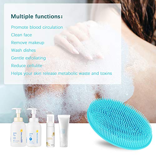 Silicone Body Scrubber, 3pcs Soft Exfoliating Body Brush, Shower Bath Loofah ...
