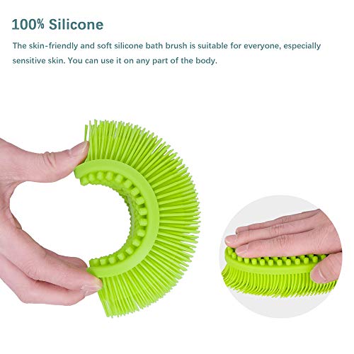 Silicone Body Scrubber, 3pcs Soft Exfoliating Body Brush, Shower Bath Loofah ...