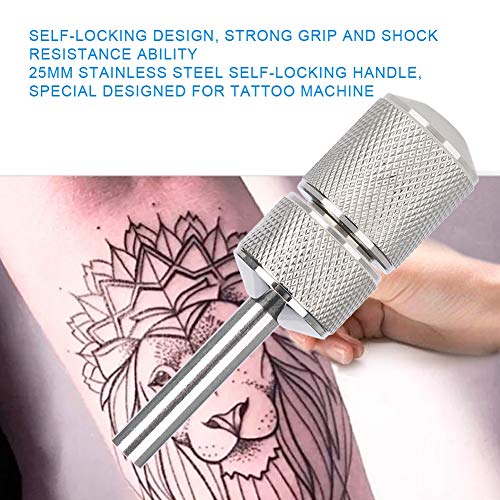 Tarshyry Cartridge Tattoo Grip, 25Mm Self-Locking Anti-Skid Tattoo Handle, Gr...