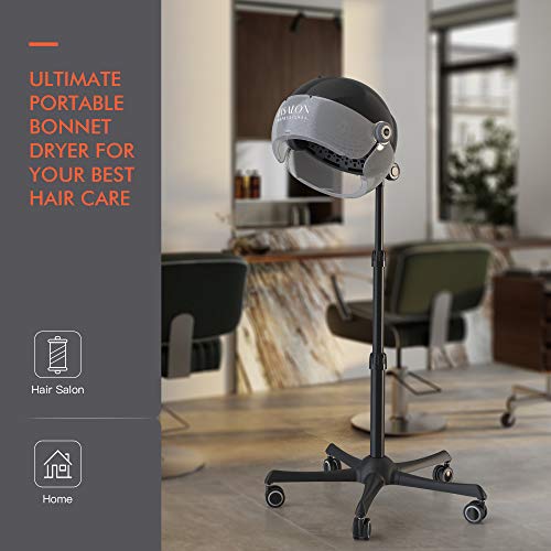 TASALON Ionic Hooded Dryer - 1875W Bonnet Hair Dryer - Sit Under Hair Dryer f...