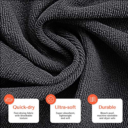 TASALON Microfiber Hair Towel - 10 Pack - Salon Towels - Quick Dry Microfiber...