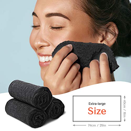 TASALON Microfiber Hair Towel - 10 Pack - Salon Towels - Quick Dry Microfiber...