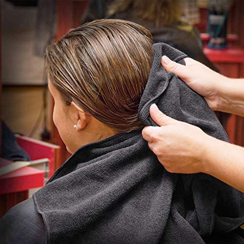 TASALON Microfiber Hair Towel - 10 Pack - Salon Towels - Quick Dry Microfiber...