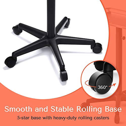 TASALON Salon Tray on Wheels - Aluminum Instrument Tattoo Tray with Wheels - ...