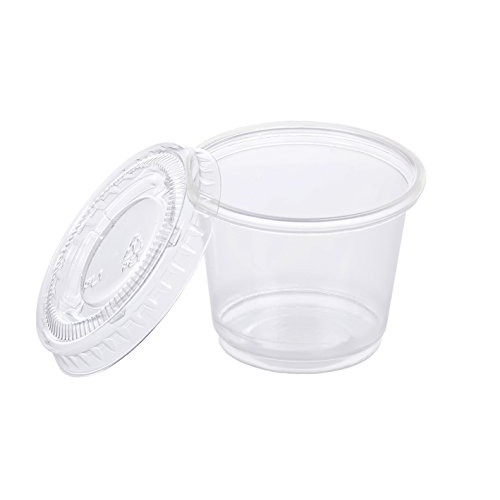 TashiBox 1 oz disposable portion cups with lids, set of 200 - jello shot cups...
