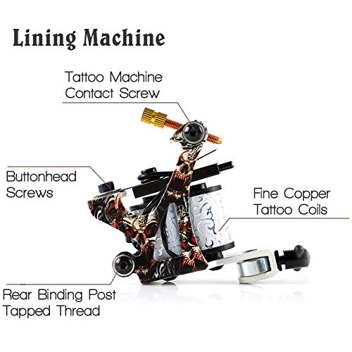 Tattoo Kit Professional Complete 2 Tattoo Machine Gun 54 Color Ink Permanent ...