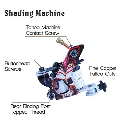 Tattoo Kit Professional Complete 2 Tattoo Machine Gun 54 Color Ink Permanent ...