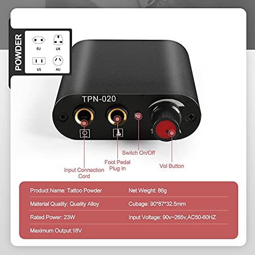 Tattoo Kit Professional Complete Kit Tattoo Machine Gun with 4 Colors Tattoo ...