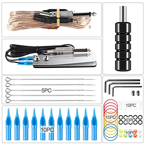 Tattoo Kit Professional Complete Kit Tattoo Machine Gun with 4 Colors Tattoo ...