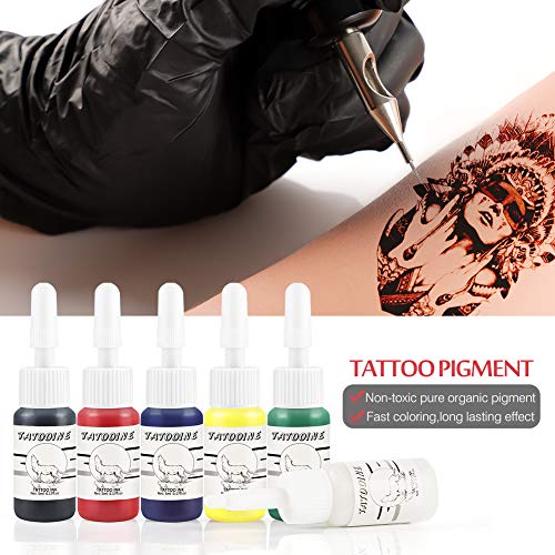 Tattoo Kit Rotary Tattoo Pen Kit with Power Supply Machine Tattoo Ink Disposa...