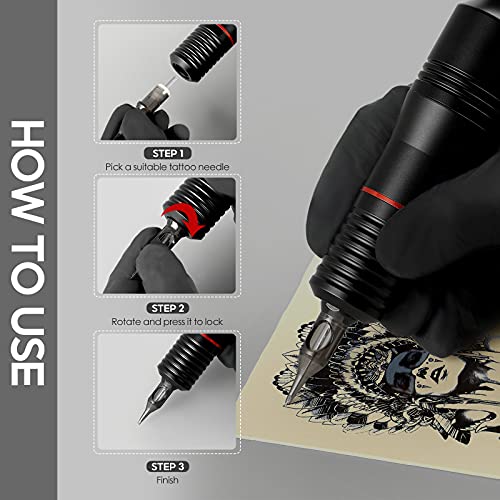 Tattoo Kit Rotary Tattoo Pen Kit with Power Supply Machine Tattoo Ink Disposa...