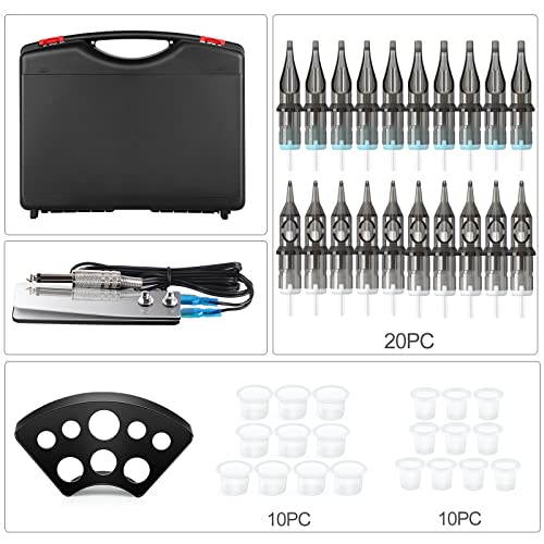Tattoo Kit Rotary Tattoo Pen Kit with Power Supply Machine Tattoo Ink Disposa...