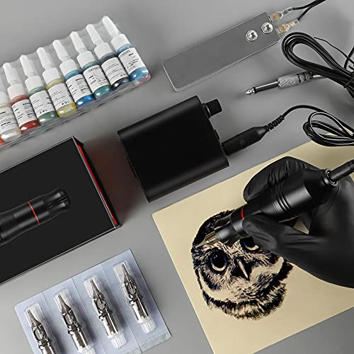 Tattoo Kit Rotary Tattoo Pen Kit with Power Supply Machine Tattoo Ink Disposa...