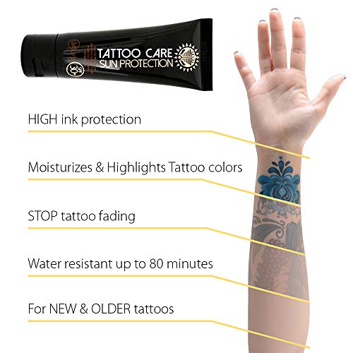 Tattoo Care Sunscreen – SPF 30+ Ointment for Tattoo Sun Protection - UVA/UVB ...