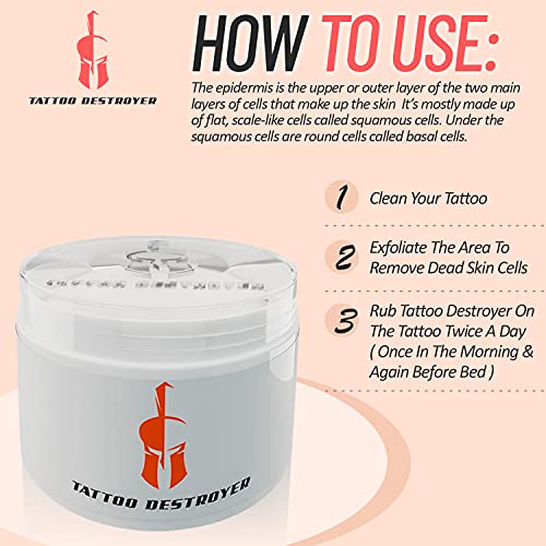 Tattoo Removal Cream Natural Fading system wrecking balm 2 week spartan perform