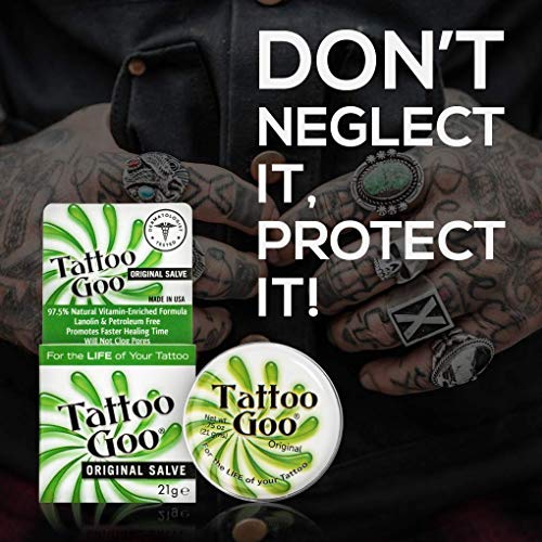 Tattoo Goo Tattoo Balm - The Original Aftercare Salve - 3/4 Ounce Tin (Packag...