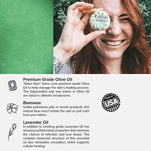 Tattoo Goo Tattoo Balm - The Original Aftercare Salve - 3/4 Ounce Tin (Packag...