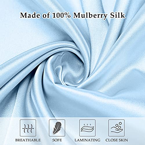 2 Pack Satin Pillowcase with Hidden Zipper, Adjustable Satin Eye Mask for Sle...