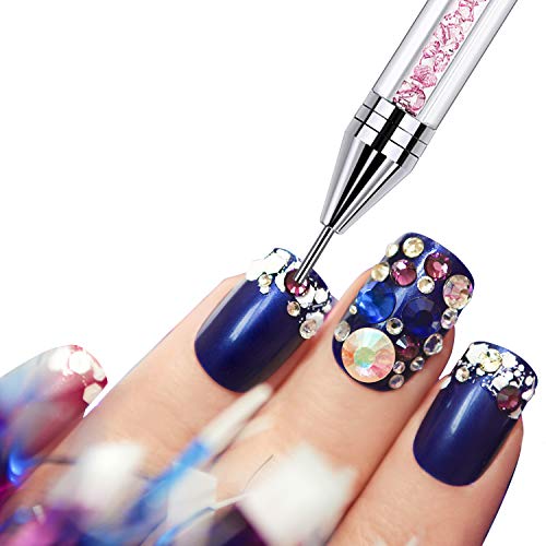 2 Pieces Rhinestone Picker Dotting Pen, Dual-ended Rhinestone Gems Crystals S...