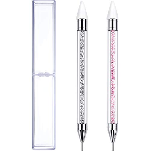 2 Pieces Rhinestone Picker Dotting Pen, Dual-ended Rhinestone Gems Crystals S...
