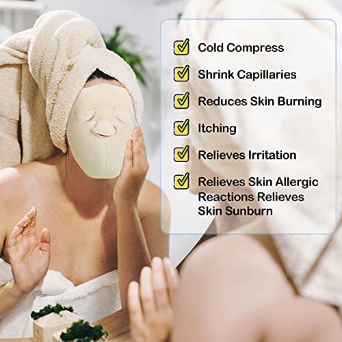 2 Pieces Towel Mask Reusable Face Towel Mask Facial Steamer Towel Moisturizin...