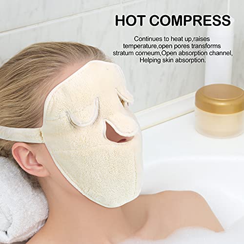 2 Pieces Towel Mask Reusable Face Towel Mask Facial Steamer Towel Moisturizin...