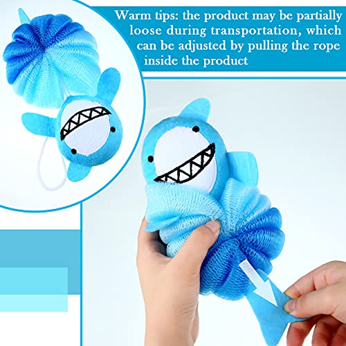 4 Pieces Animal Bath Loofahs Kids Body Loofahs Cartoon Shower Loofahs Cute Ba...