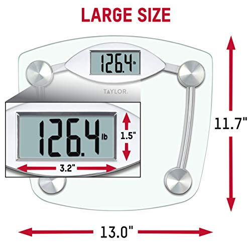 Taylor Precision Products Digital Bathroom Scale, Highly Accurate Body Weight...
