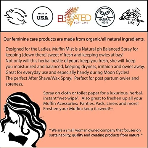 Elevated (by Taylor's) Muffin Mist - All Natural Feminine Spray - Soothing, F...