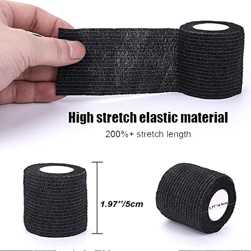 Tattoo Grip Tape, Beoncall 8pcs 2"x 5 Yards Tattoo Grip Cover Wrap Black Disp...