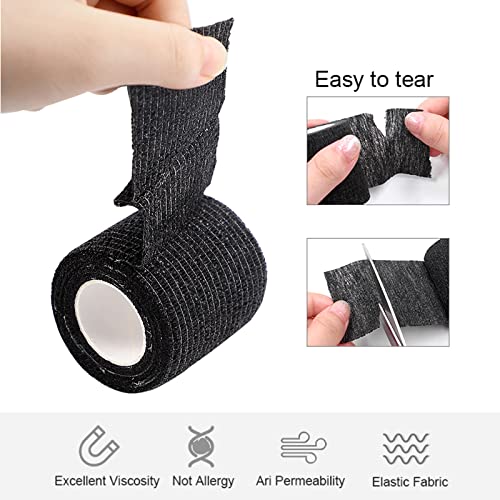 Tattoo Grip Tape, Beoncall 8pcs 2"x 5 Yards Tattoo Grip Cover Wrap Black Disp...