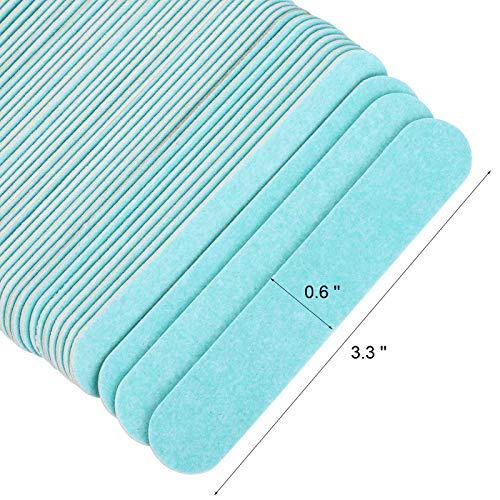 200 Disposable Mini Nail File Bulk 3.4 inch Double Sided Emery Boards for Fin...