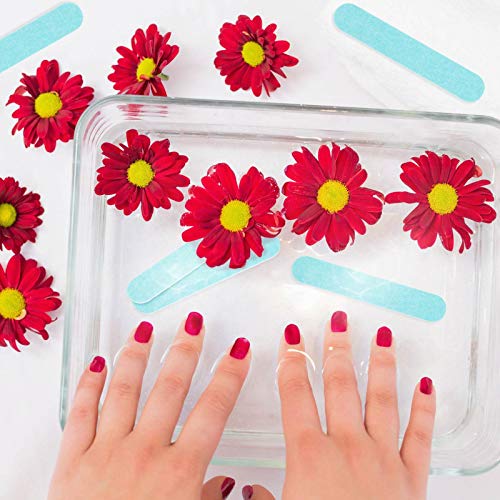 200 Disposable Mini Nail File Bulk 3.4 inch Double Sided Emery Boards for Fin...