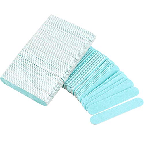 200 Disposable Mini Nail File Bulk 3.4 inch Double Sided Emery Boards for Fin...