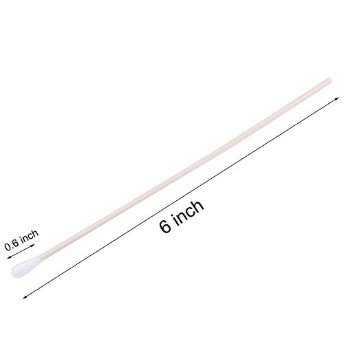 6" Cotton Swabs Wooden Handles Cotton Tipped Applicator Wood Sticks with Sing...