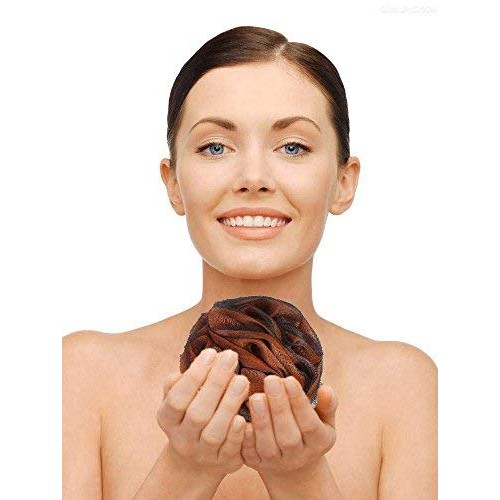 Loofah Bath and Shower Sponge Pouf,Mesh Brush Ball Exfoliating Body Scrubber ...